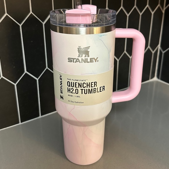 Stanley Quencher H2.0 FlowState 40 oz Stainless Steel Tumbler - Watercolor Tulle - Picture 1 of 6